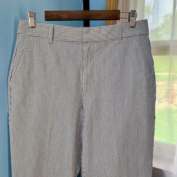 GAP Seersucker Stripe Slim Ankle Pants Size 8 - Picture 3 of 7